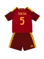 Otroške Nogometnih dresov AS Roma Evan Ndicka #5 Domači 2026-27 Kratki rokavi (+ hlače)